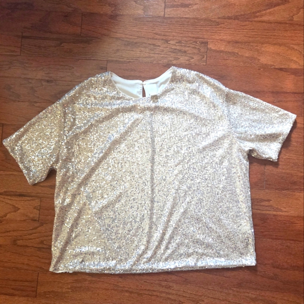 H&M | Sequin Top, Sz. XXL
